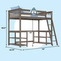 Twin Loft Bed With Wraparound Desk & Shelves