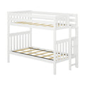 Twin Over Twin Bunk Bed With Ladder on End