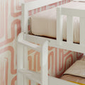 Twin Over Twin Bunk Bed With Ladder on End