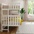 Twin Over Twin Bunk Bed With Ladder on End