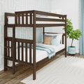 Twin Over Twin Bunk Bed With Ladder on End