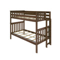 Twin Over Twin Bunk Bed With Ladder on End