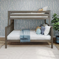 Twin Over Full Bunk Bed With Ladder on End