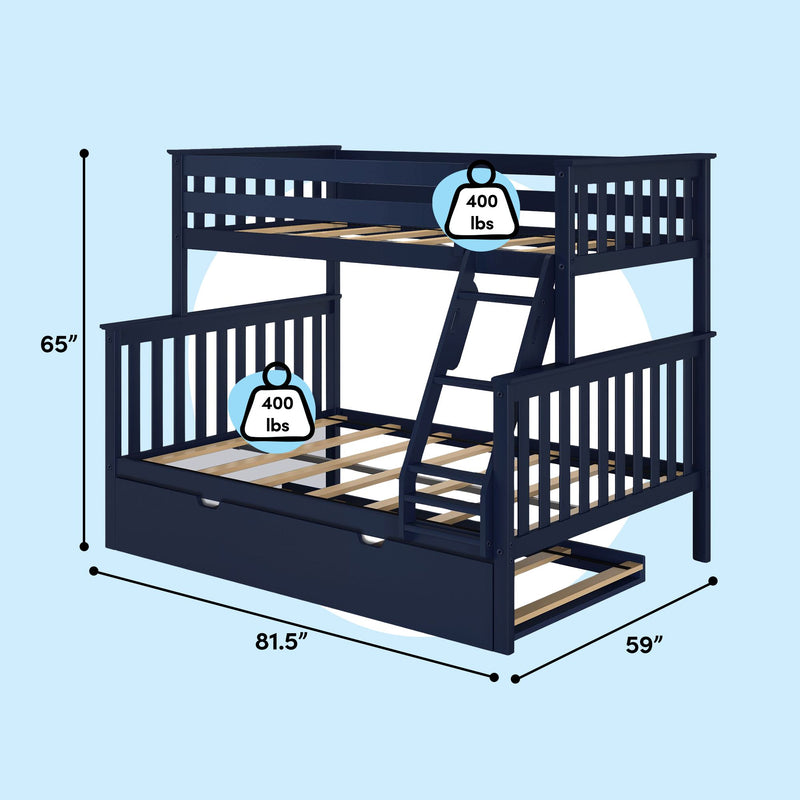 Twin Over Full Bunk Bed With Trundle