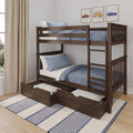 Twin Over Twin Bunk Bed With Storage Drawers
