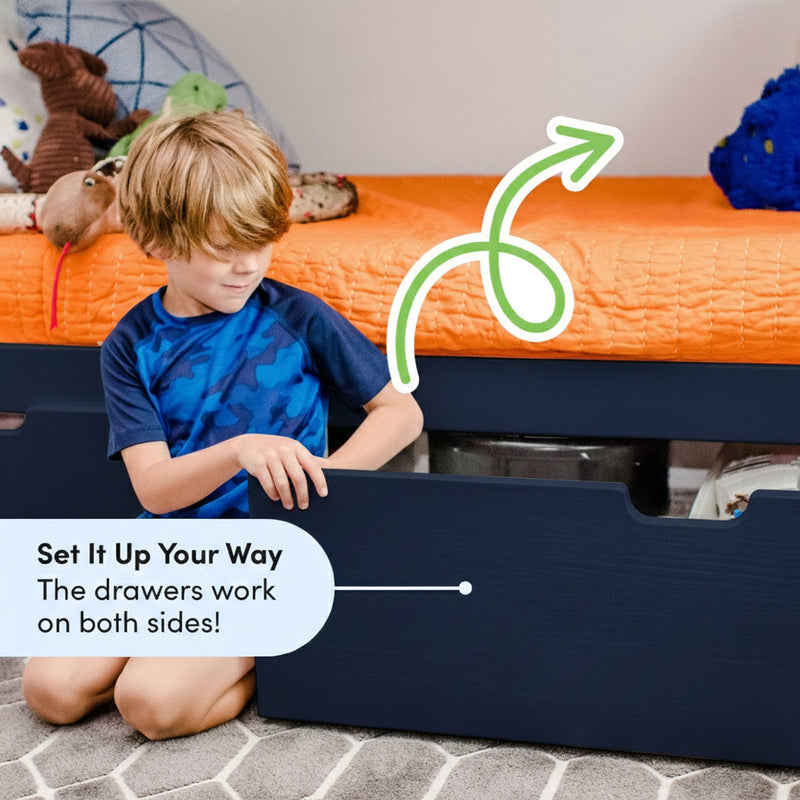 Twin Over Full Bunk Bed With Storage Drawers