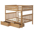 Full Over Full Bunk Bed With Storage Drawers