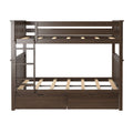 Full Over Full Bunk Bed With Storage Drawers
