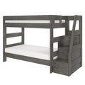 Modern Farmhouse Twin Over Twin Bunk Bed With Stairs