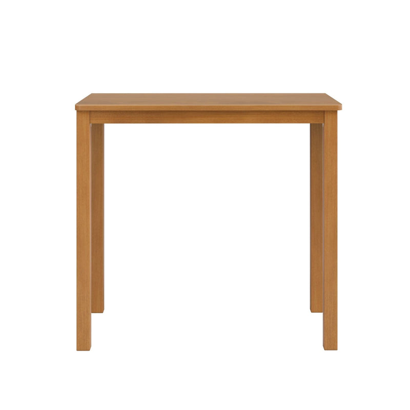 Light oak wooden dining table with rectangular top, smooth finish and straight legs, modern minimalist oak table