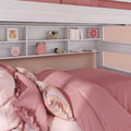 Modern Farmhouse Twin XL Over Queen Bunk Bed With Bookshelf