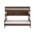 Modern Farmhouse Twin Over Full Bunk Bed With Bookshelf