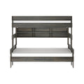 Modern Farmhouse Twin Over Full Bunk Bed With Bookshelf