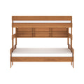 Modern Farmhouse Twin Over Full Bunk Bed With Bookshelf