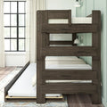 Modern Farmhouse Twin Over Twin Bunk Bed With Trundle