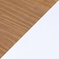 Diagonal natural wood grain surface with white paper corner — minimalist flat lay desk background for office, stationery, and product mockups