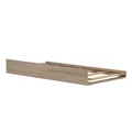 Light oak wooden trundle bed frame with slatted base for twin mattress, underbed storage drawer, minimalist design