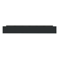 Modern matte black wall-mounted floating shelf, minimalist rectangular storage shelf with slim top platform for living room, bedroom, or office decor