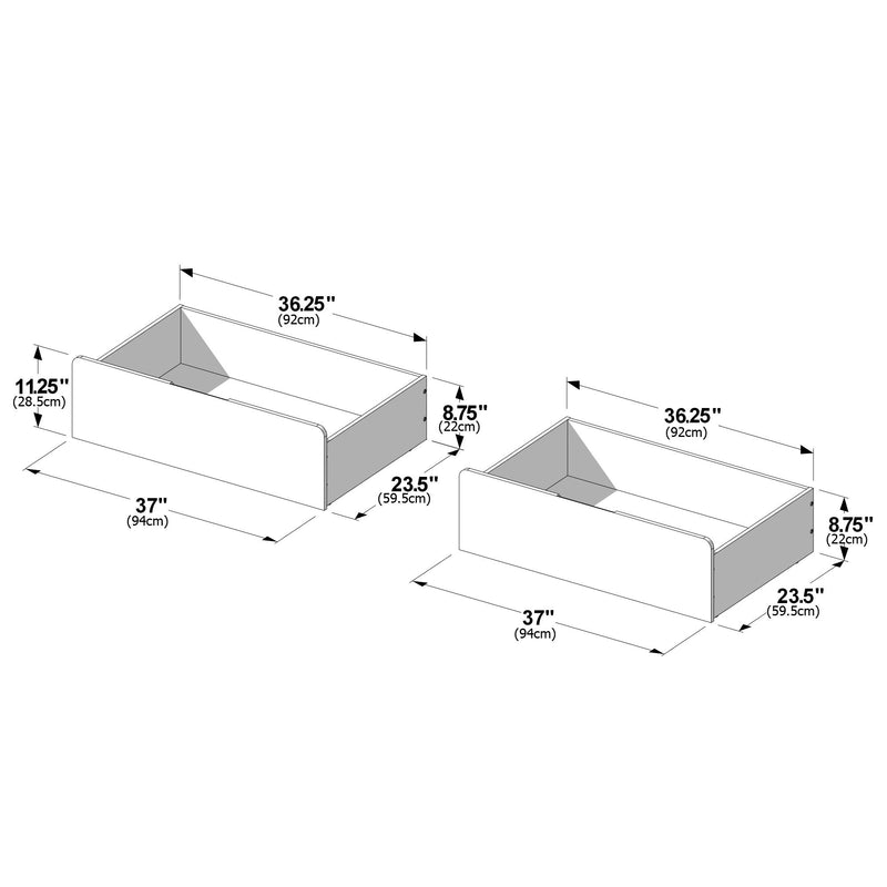 Scandinavian Underbed Storage Drawers