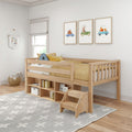 Soren Twin Ultra Low Loft Bed With Bookcase