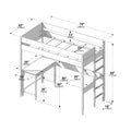 Hudson Twin Loft Bed With Desk