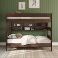 Modern Farmhouse Twin Over Twin Bunk Bed With Bookcase