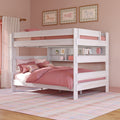 Modern Farmhouse Queen Over Queen Bunk Bed With Bookcase