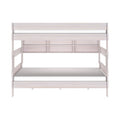 Modern Farmhouse Queen Over Queen Bunk Bed With Bookcase