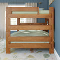 Modern Farmhouse Queen Over Queen Bunk Bed With Bookcase
