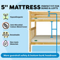 Modern Farmhouse Twin Over Twin Bunk Bed With Stairs & Bookcase
