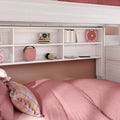 Modern Farmhouse Twin Over Twin Bunk Bed With Stairs & Bookcase