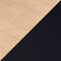 Minimalist diagonal background: light wood grain texture meeting matte black surface, ideal for product mockups