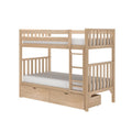 Scandinavian Twin Over Twin Bunk Bed With Storage Drawers