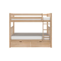 Scandinavian Twin Over Twin Bunk Bed With Storage Drawers