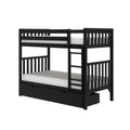 Scandinavian Twin Over Twin Bunk Bed With Storage Drawers