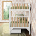 Scandinavian Twin Over Twin Bunk Bed With Storage Drawers