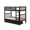 Scandinavian Twin Over Twin Bunk Bed With Storage Drawers