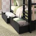 Scandinavian Twin Over Twin Bunk Bed With Storage Drawers