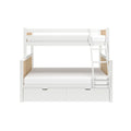 Scandinavian Twin Over Full Bunk Bed With Storage Drawers