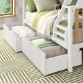 Scandinavian Twin Over Full Bunk Bed With Storage Drawers