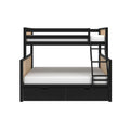 Scandinavian Twin Over Full Bunk Bed With Storage Drawers