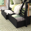 Scandinavian Twin Over Full Bunk Bed With Storage Drawers