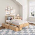 Scandinavian Twin Bed with Underbed Storage Drawers