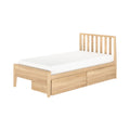 Scandinavian Twin Bed with Underbed Storage Drawers