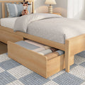 Scandinavian Twin Bed with Underbed Storage Drawers