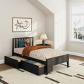 Scandinavian Twin Bed with Underbed Storage Drawers