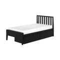 Scandinavian Twin Bed with Underbed Storage Drawers