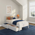 Scandinavian Twin Bed with Underbed Storage Drawers