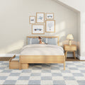 Scandinavian Full Bed with Underbed Storage Drawers