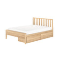 Scandinavian Full Bed with Underbed Storage Drawers